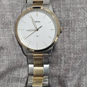 Fossil Two-Tone Silver and Gold Men's Watch